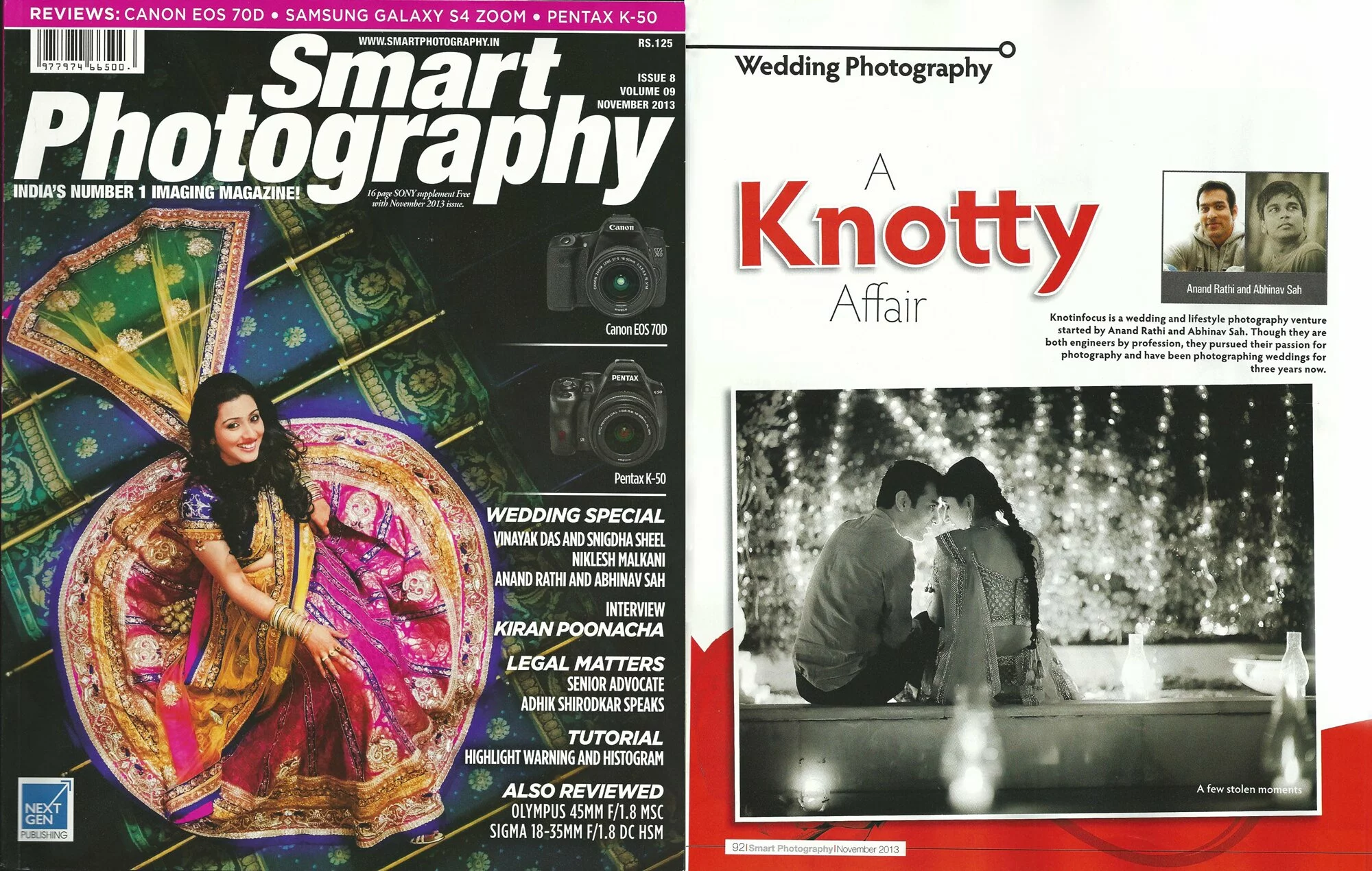 wedding photographer coverage in smart photography magazine